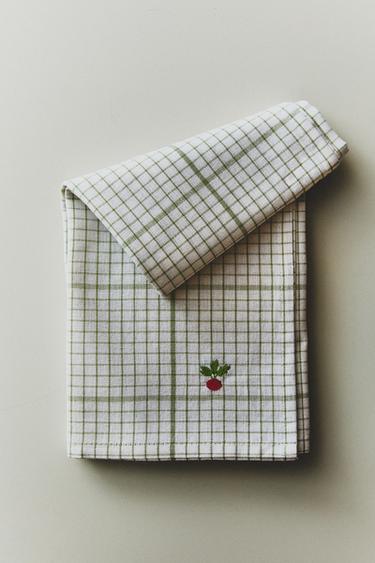 STRIPED TEA TOWEL PACK (PACK OF 2) - GREENISH by Zara - Image 4