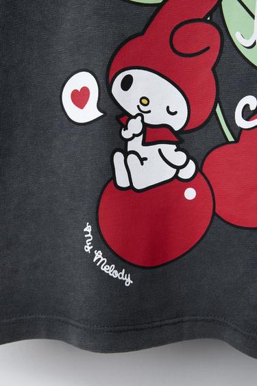 T-SHIRT EFFET DÉLAVÉ MY MELODY © SANRIO - Gris anthracite de Zara - Image 3