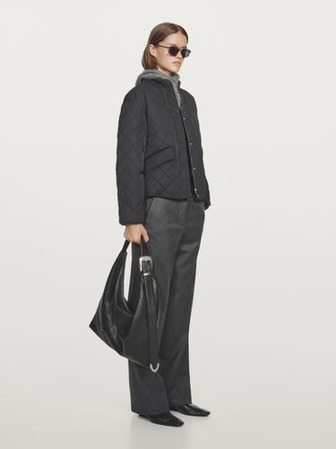 Zara Short water-repellent puffer jacket - Black