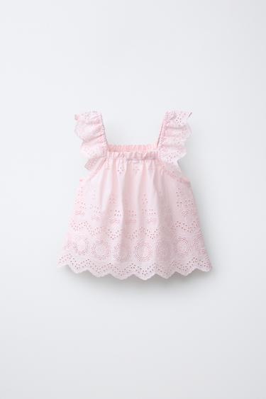 TOP SCHIFFLY - Rose pastel de Zara - Image 1