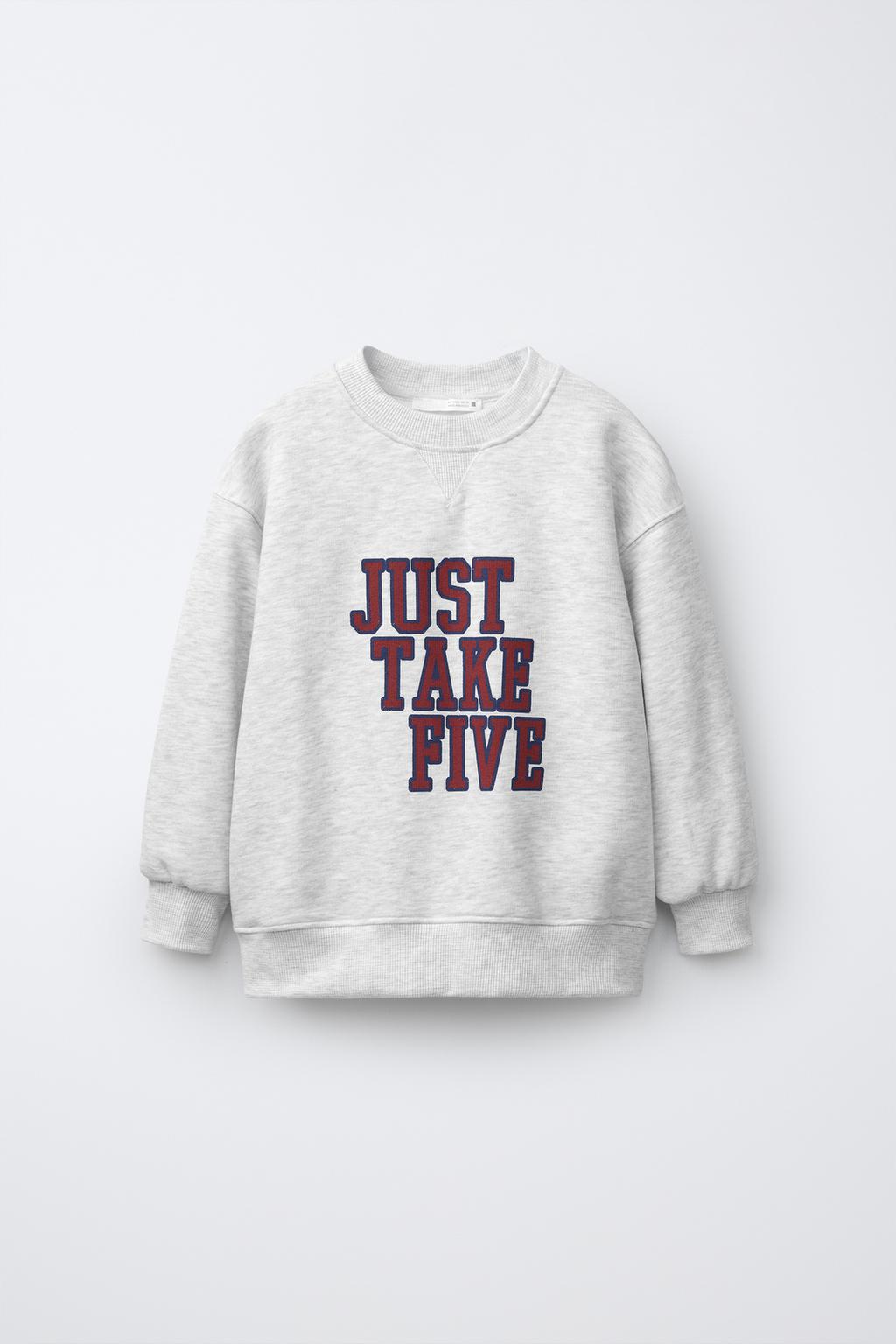 VARSITY SLOGAN SWEATSHIRT