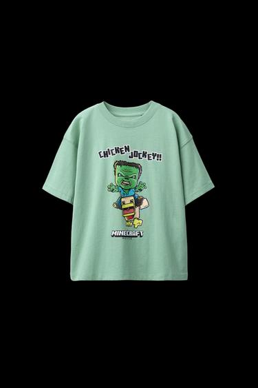 MINECRAFT © MOJANG AB. ™ PRINT T-SHIRT - Greens by Zara