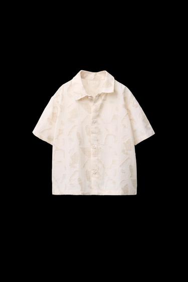 Zara PATCH SHIRT - Ecru - Image 0