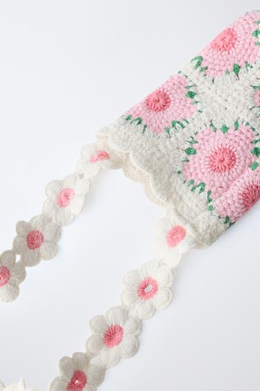 PORTE-BIBERON EN CROCHET FLEURS - Écru de Zara - Image 2
