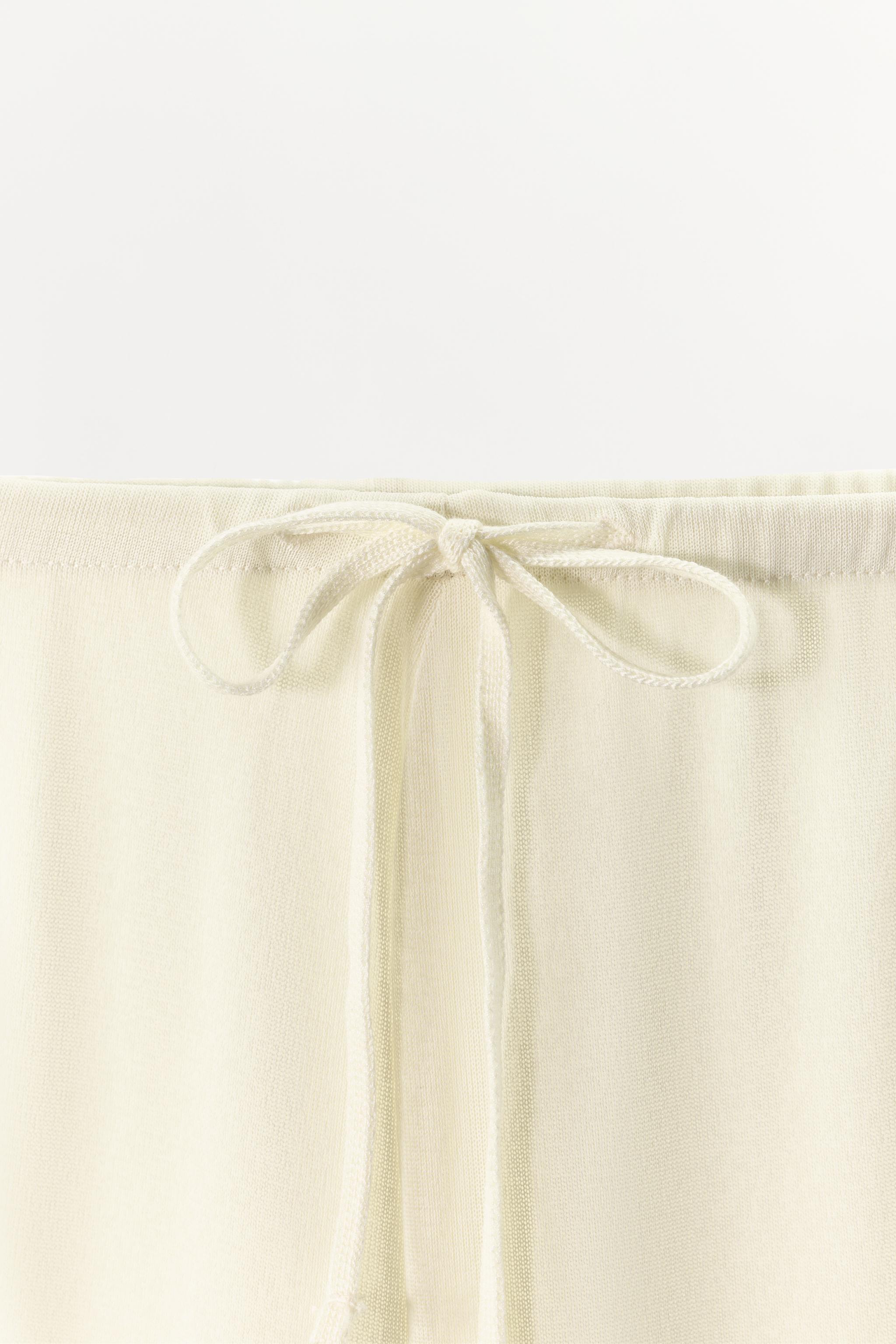 Женские брюки Zara SEMI-SHEER FLOWY PANTS — фото 8
