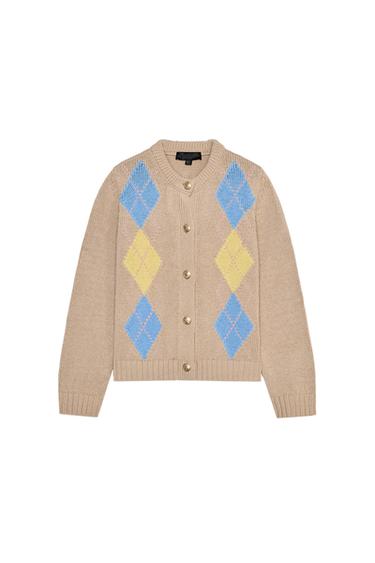 CHAQUETA PUNTO ROMBOS