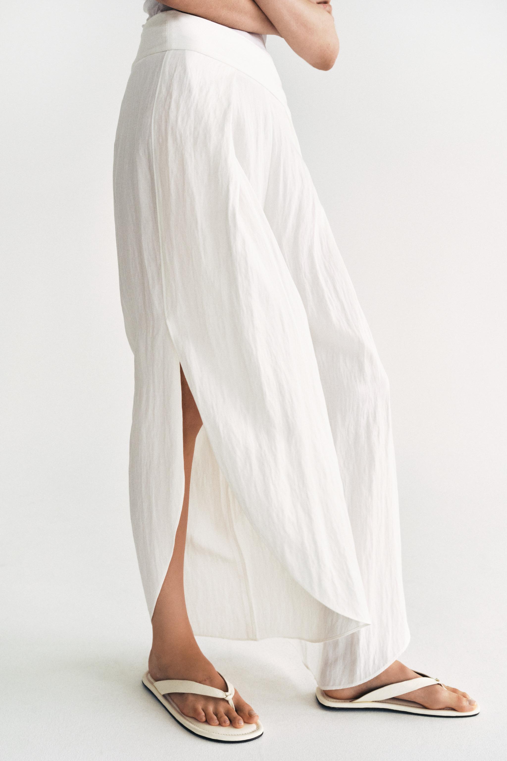 ZW COLLECTION VENTED PANTS - Oyster-white | ZARA United States