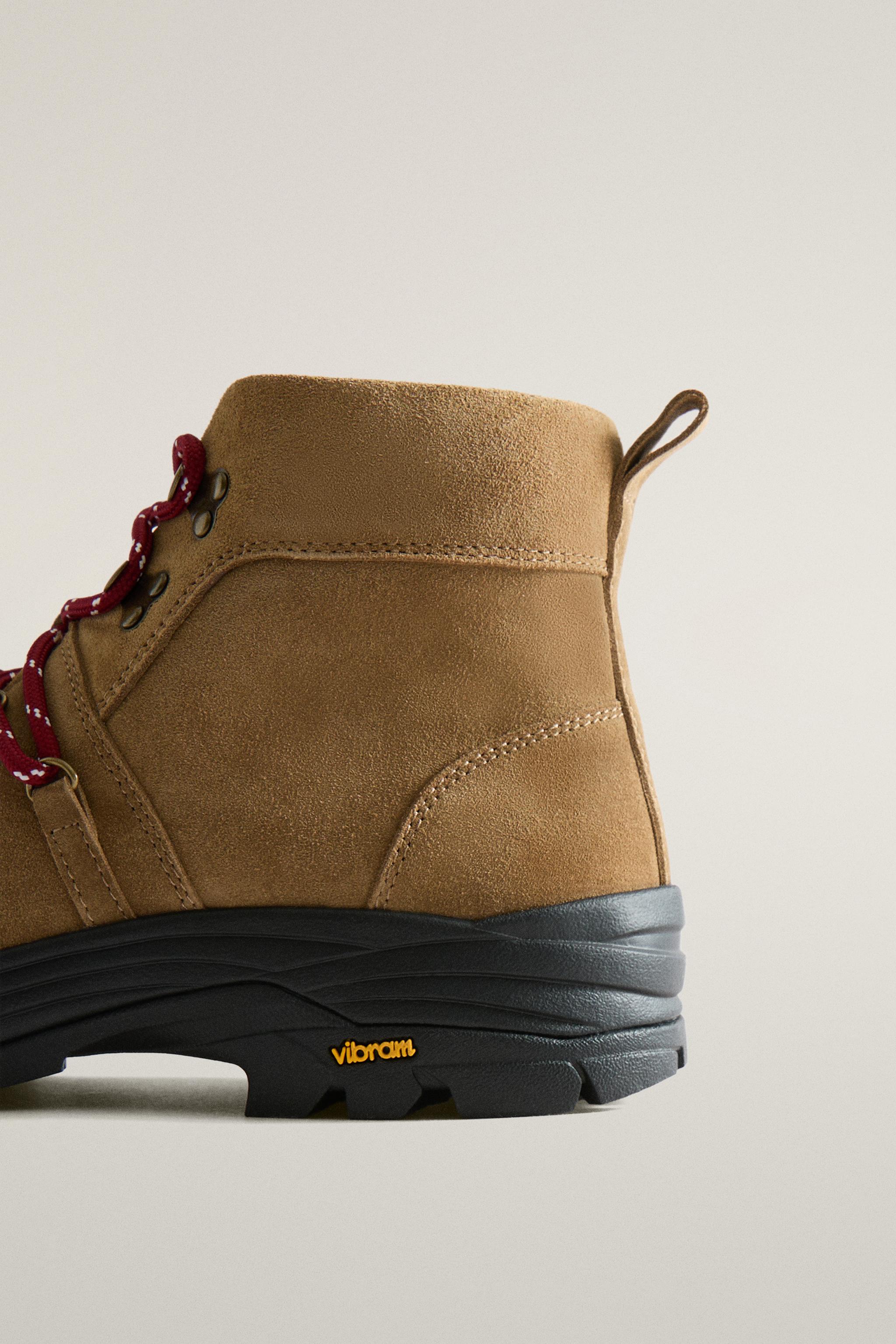 LEATHER HIKING BOOTS - Brown | ZARA United States