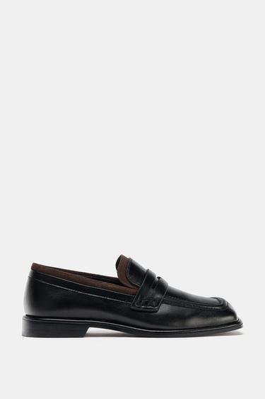 LEATHER LOAFERS LIMITED EDITION - Black by Zara