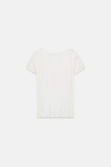 TOP EN MAILLE POINTELLE - Blanc de Zara - Image 7