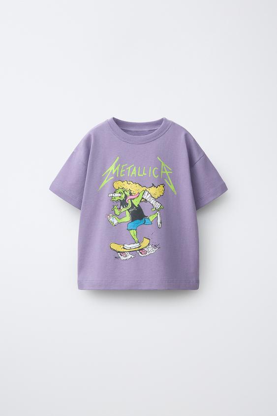 CAMISETA ESTAMPADO METALLICA © - Gris Claro de Zara - Imagen 0