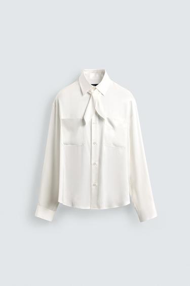 CHEMISE FLUIDE BANDANA - Blanc de Zara - Image 5