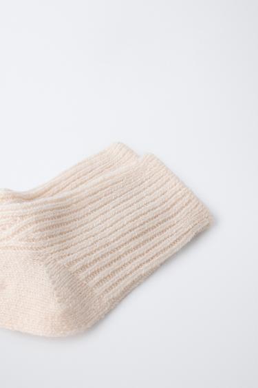 WOOL BLEND SOCKS - Light beige by Zara - Image 1