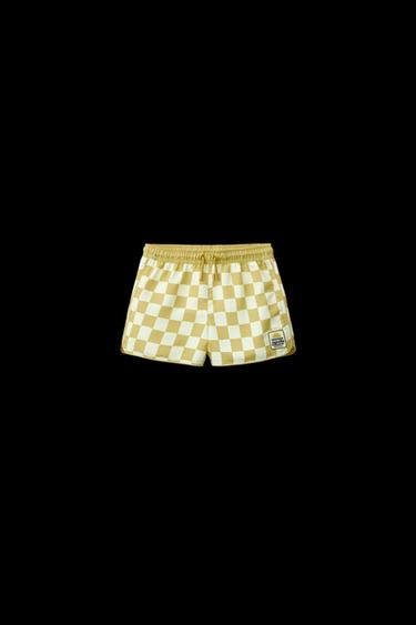 1-6 AÑOS/ BERMUDA BAÑO CUADRO DAMERO - Amarillo de Zara - Imagen 0