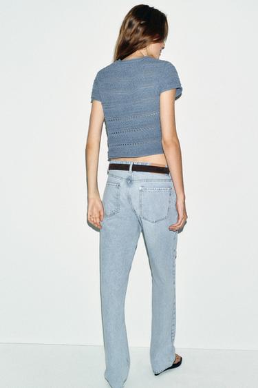 POINTELLE KNIT TOP - Indigo by Zara - Image 4