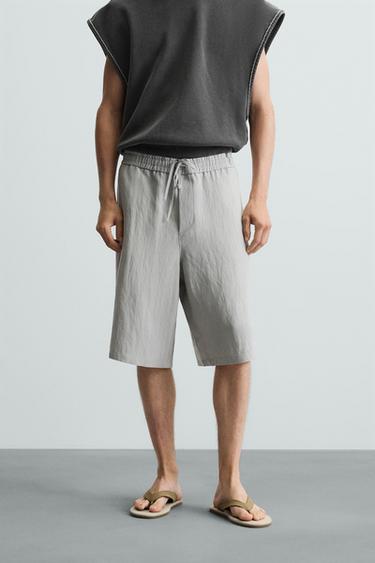 BERMUDA FLUIDA WIDE FIT - Hielo de Zara