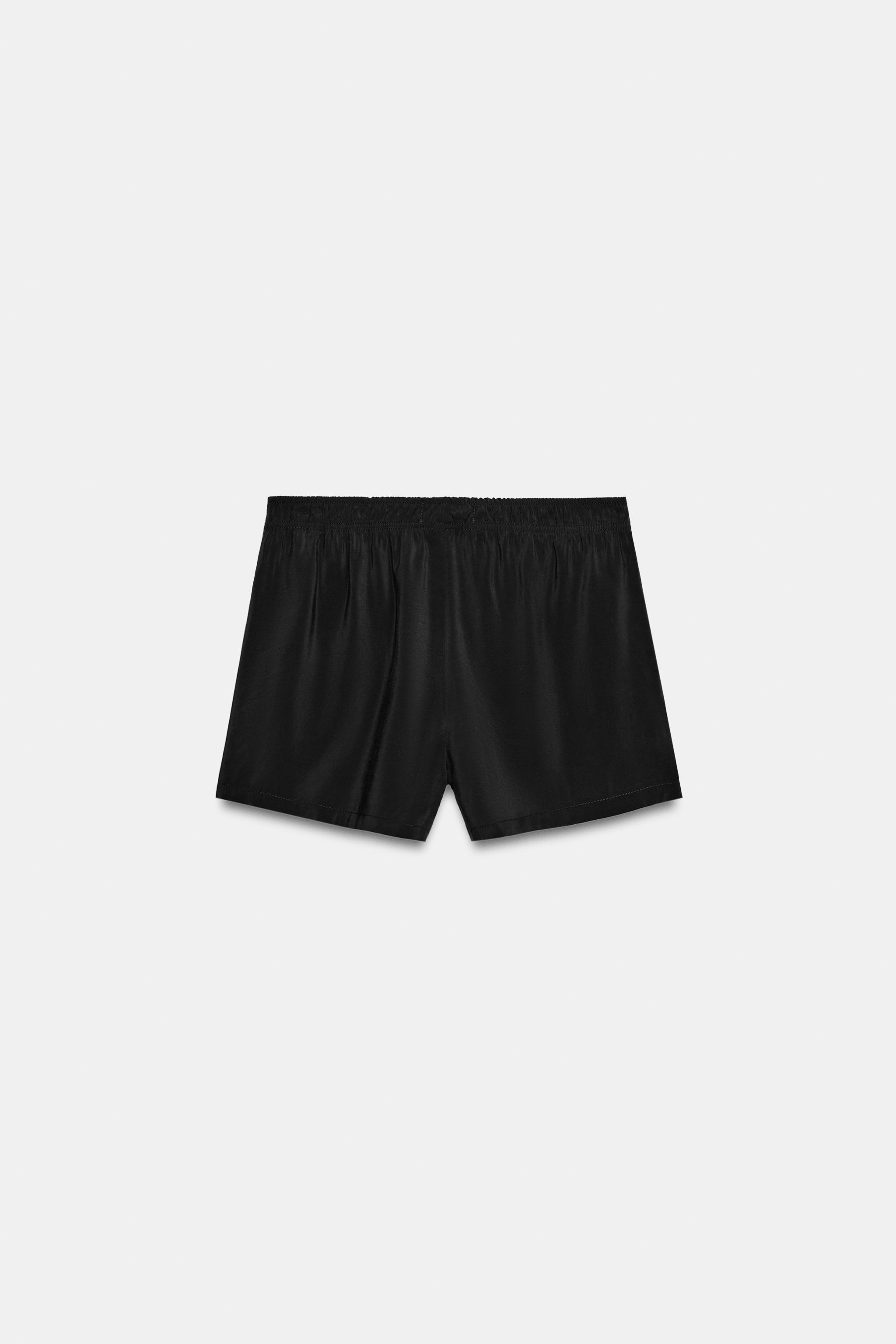 Zara DÜĞMELİ LASTİKLİ RELAXED FIT ŞORT görsel 5