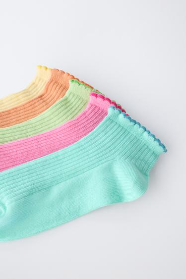 FIVE-PACK OF CONTRAST WAVE ANKLE SOCKS - Multicoloured by Zara - Image 1