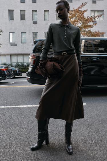 POLO CON LANA BOLSILLO - Gris antracita de Zara