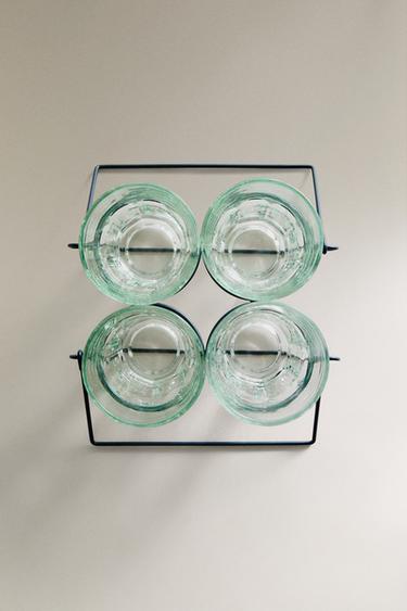 GLASS TUMBLER WITH RAISED DESIGN - Blue by Zara - Image 5