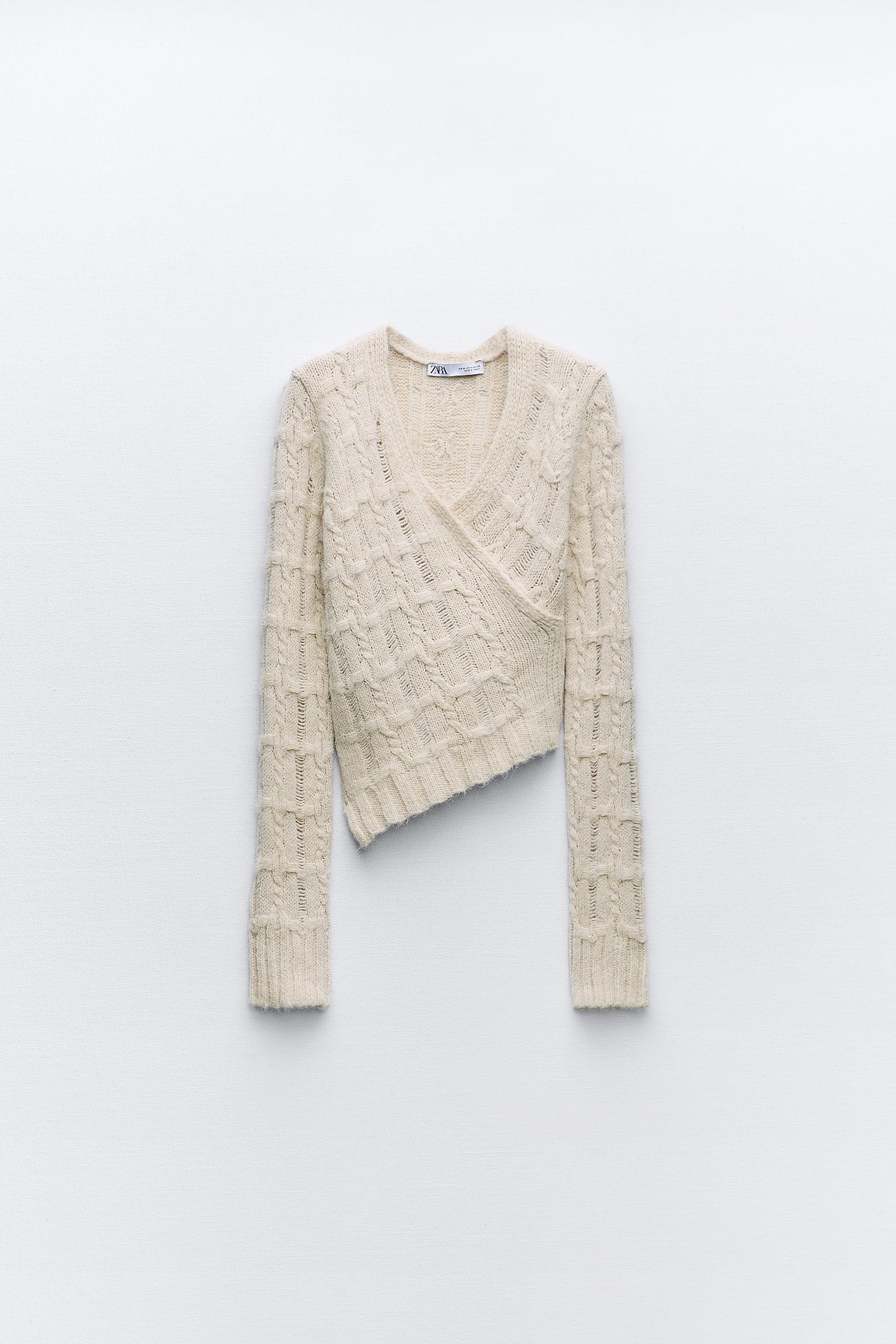 Ribbed Asymmetrical Neck Knit Crop Sweater Sexy Cold - Temu Canada