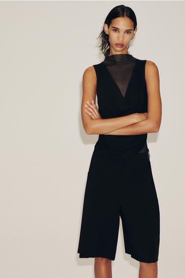 LONG BERMUDA SHORTS - Black by Zara