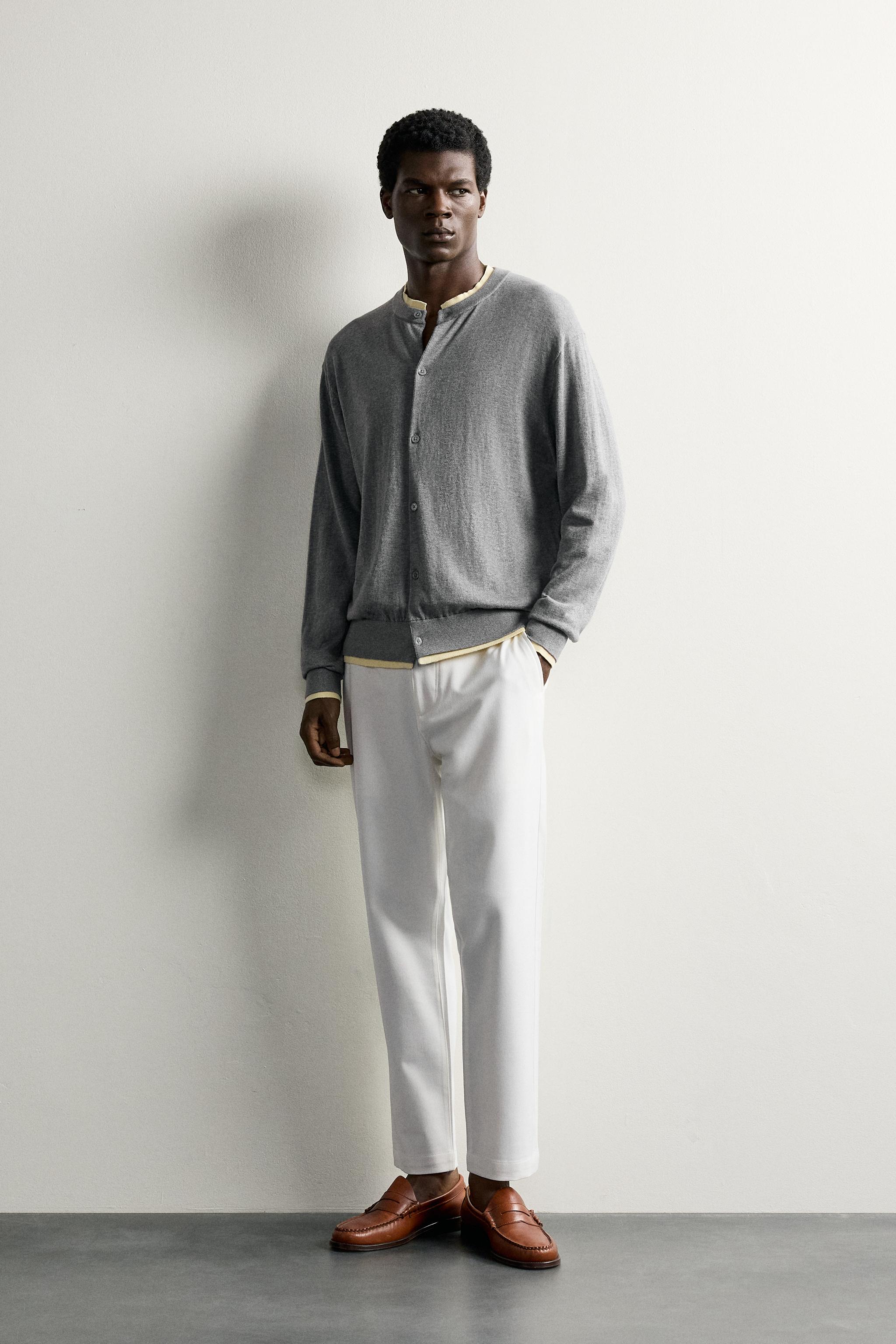 Muchoページ PANTALONI CHINO COMFORT CU STRUCTURĂ - Alb | ZARA România