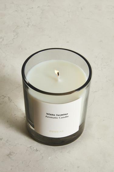 (200 G) WHITE JASMINE SCENTED CANDLE - White by Zara - Image 5