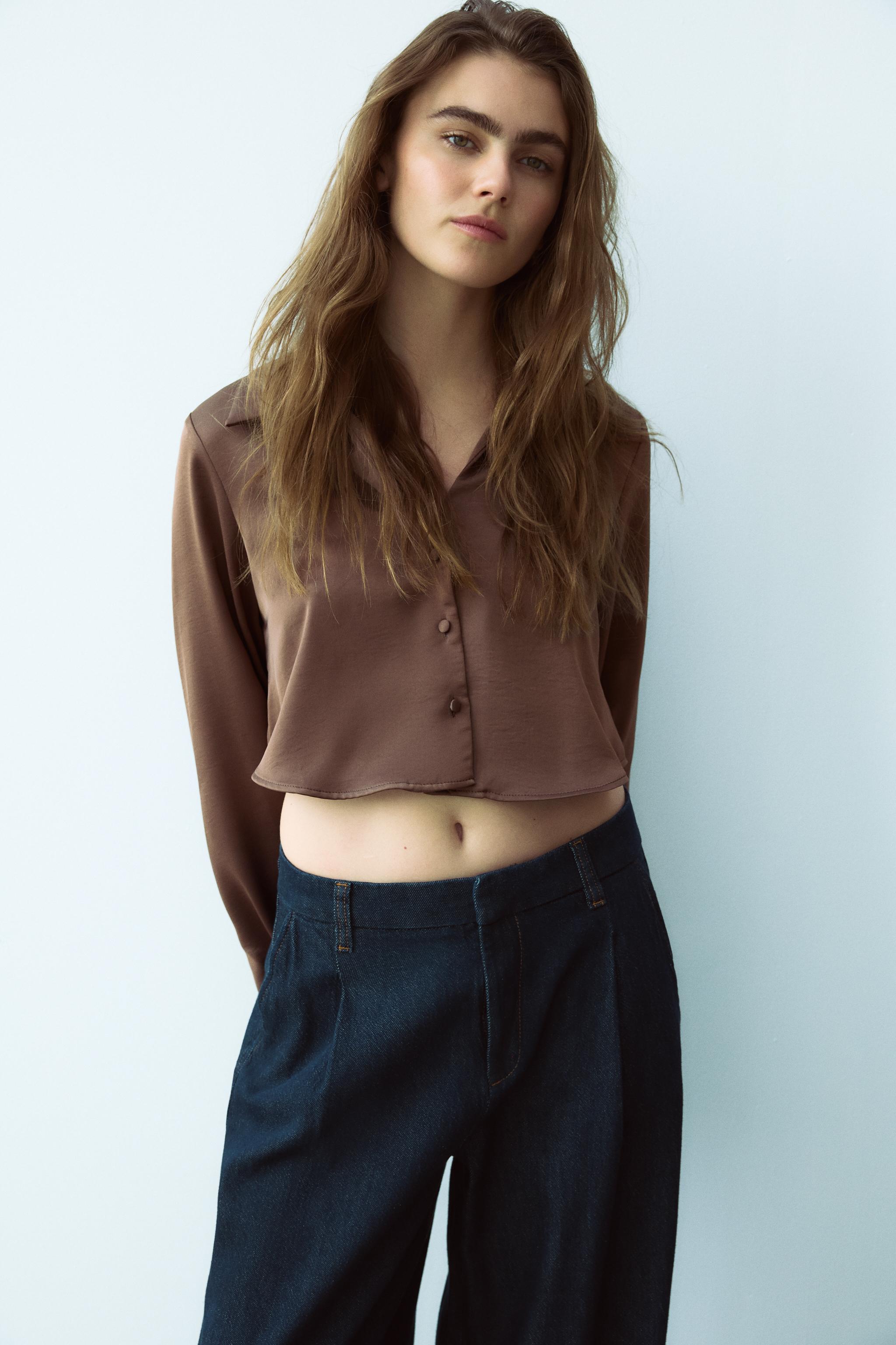 satin blouse zara