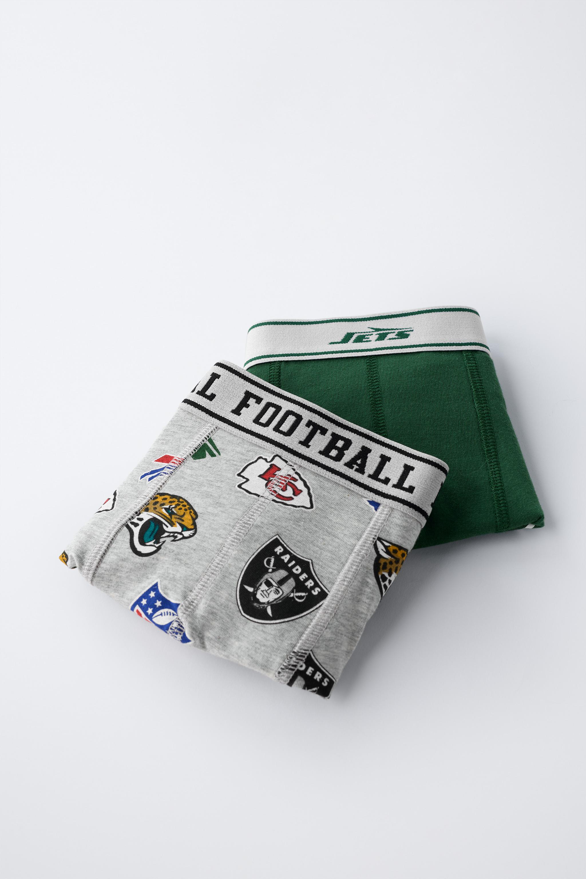 6-14 YEARS/ TWO-PACK OF NFL © OUTER STUFF BOXERS
