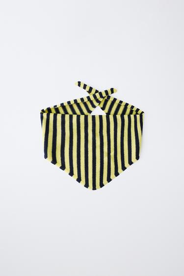 100% CASHMERE STRIPED SCARF - Yellow by Zara - Image 0