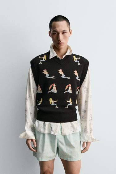 ΠΛΕΚΤΟ ΓΙΛΕΚΟ ΟΙ ΓΟΡΓΟΝΕΣ ΠΗΤΕΡ ΠΑΝ HARRY LAMBERT FOR ZARA X DISNEY - Μαύρο του Zara