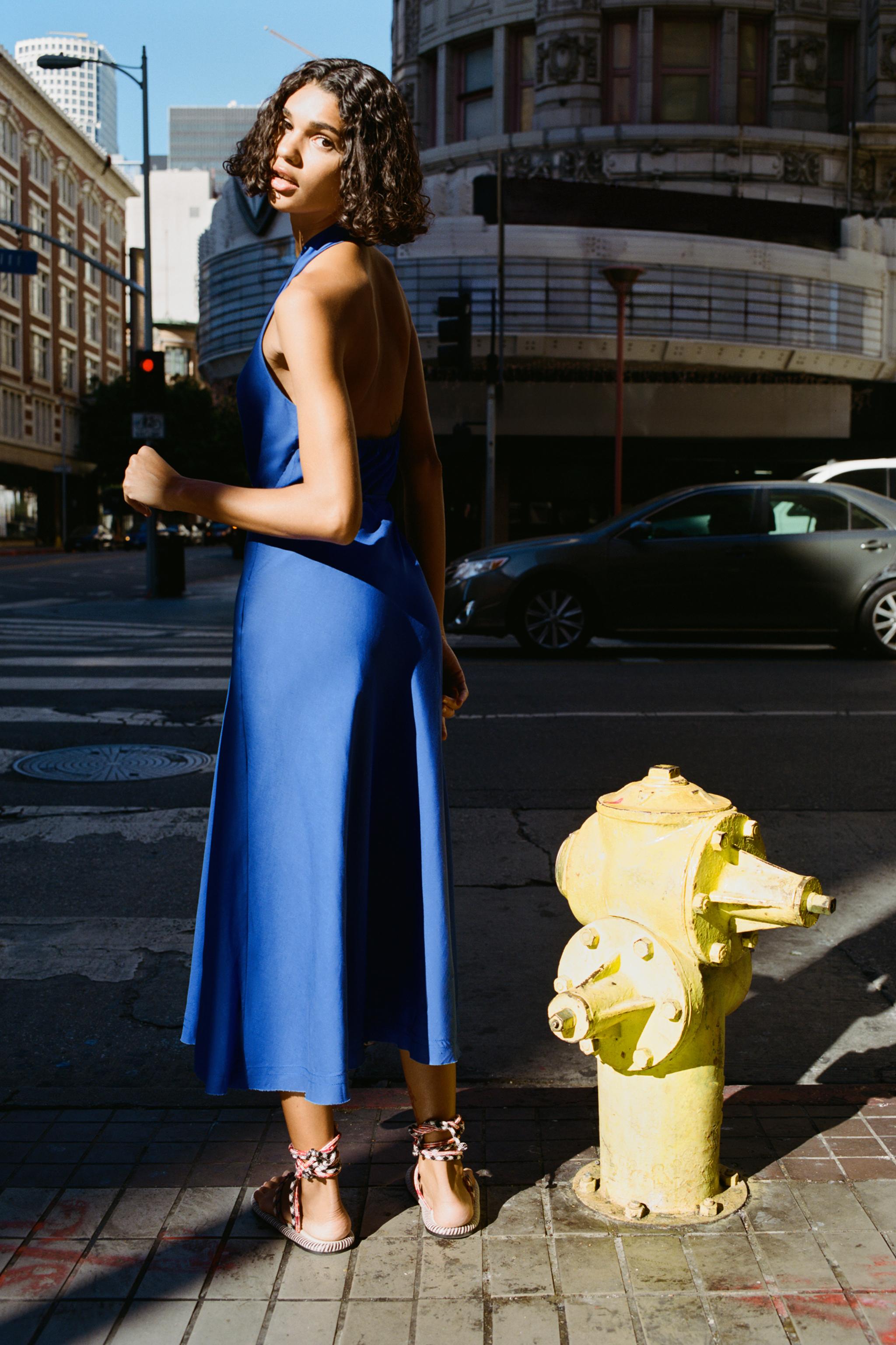 Zara hotsell blue dress