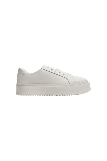 LEATHER SNEAKERS WITH THICK SOLE