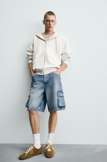 SHORT EN JEAN CARGO - Bleu moyen de Zara - Image 5