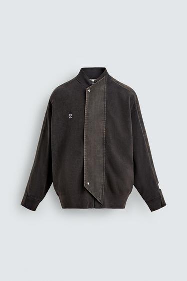 CHAQUETA PUNTO LAVADO BANDAS X SR_A - Marino de Zara