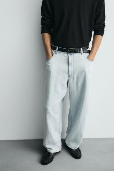 JEAN LÉGER AMPLE À JAMBES LARGES - Bleu clair de Zara - Image 4