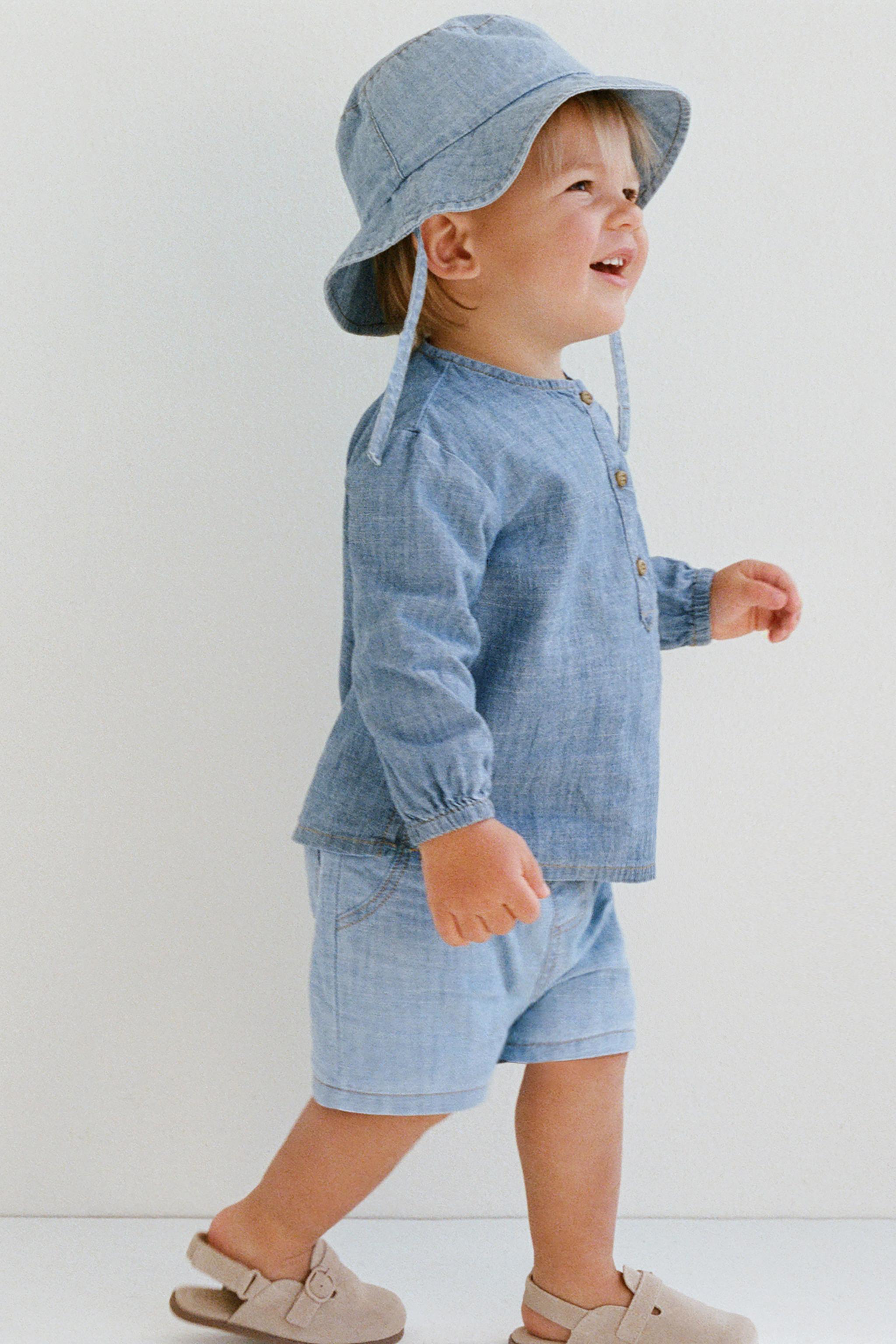 FLUID DENIM SHORTS