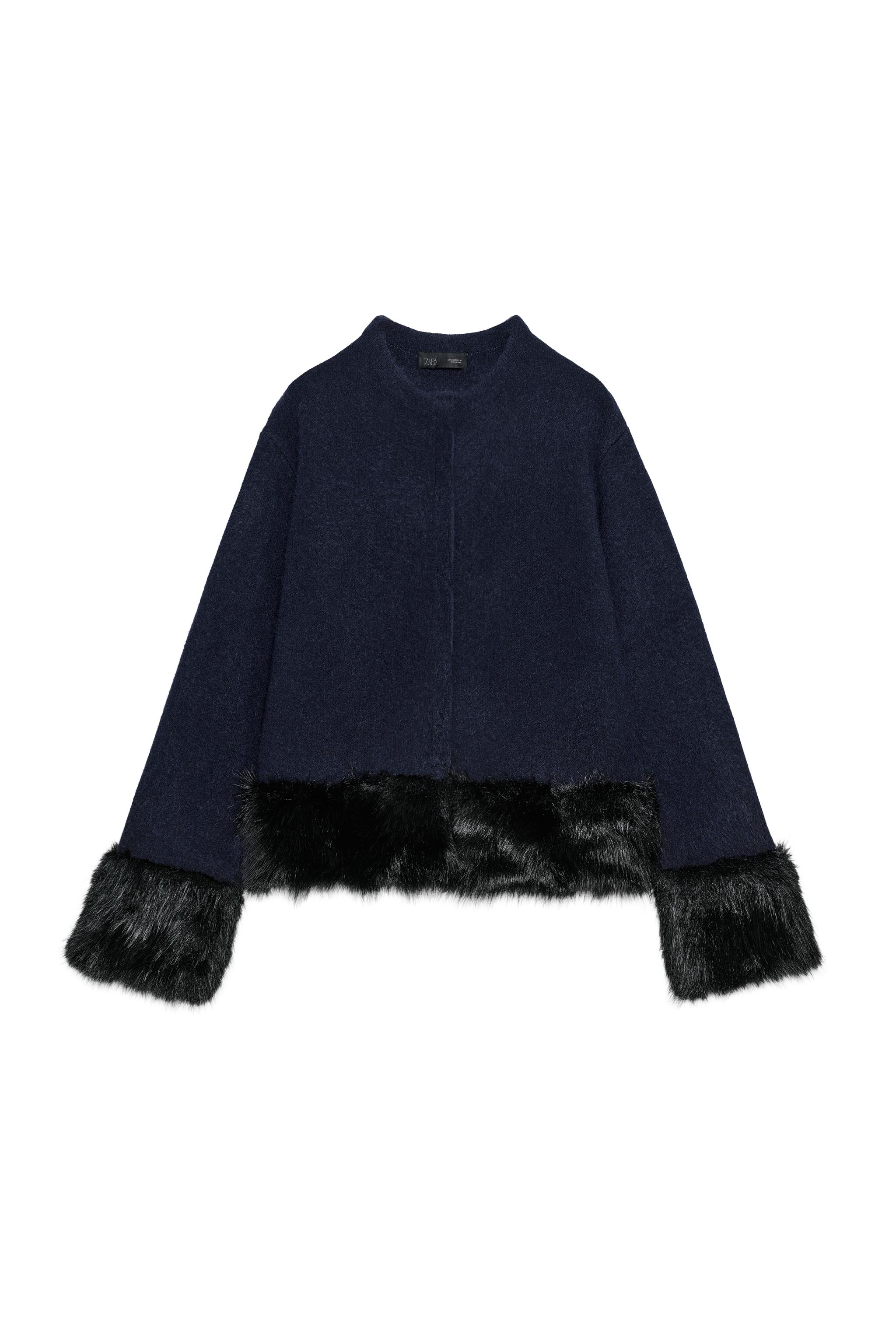 CHAQUETA COMBINADA PUNTO EFECTO PELO