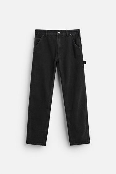 Zara CARPENTER POCKET JEANS - Black