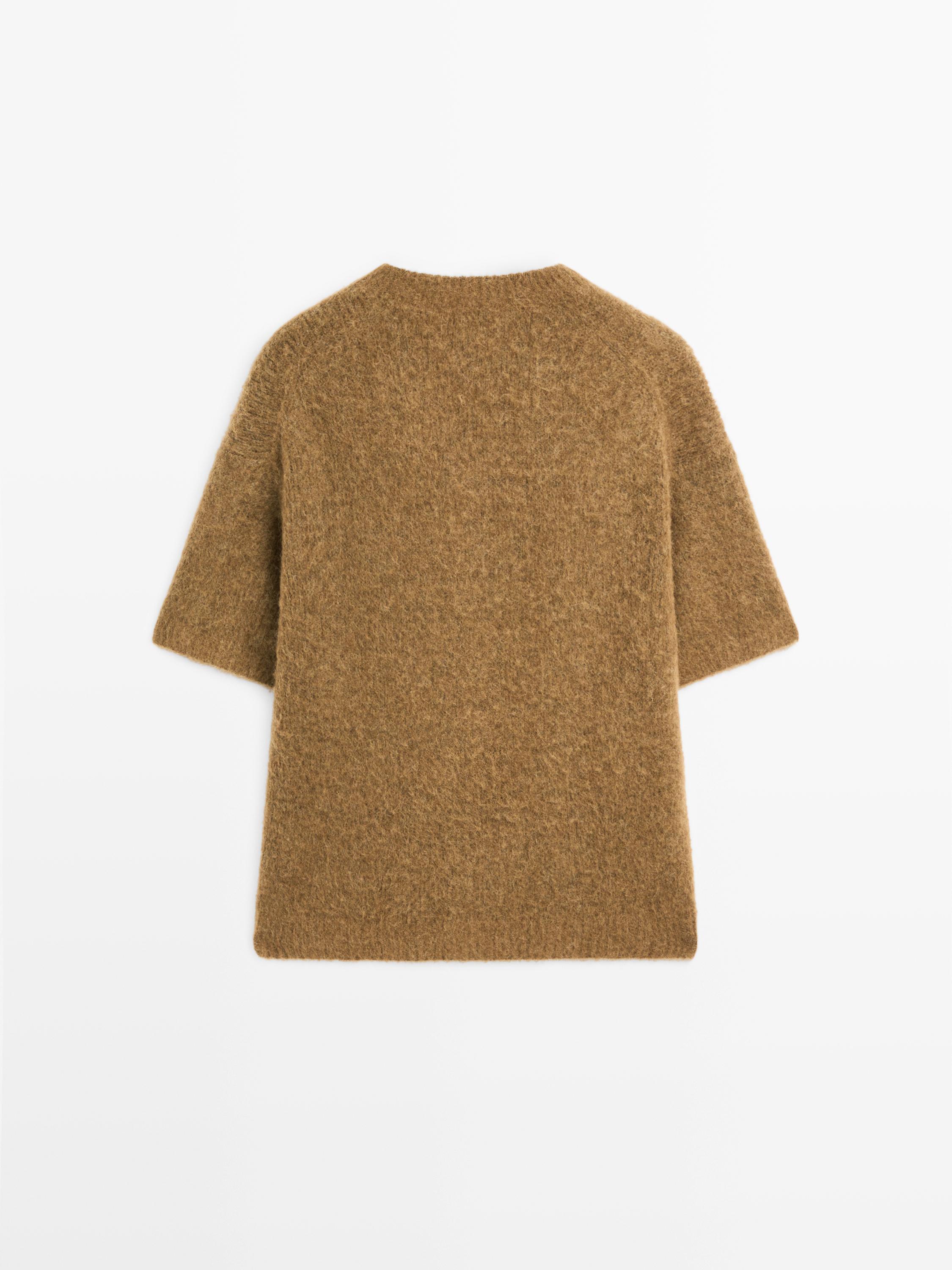 Oversize alpaca and wool knit sweater