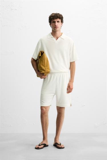 Zaras TENNISTRÖJA MED RUTSTRUKTUR - Benvit