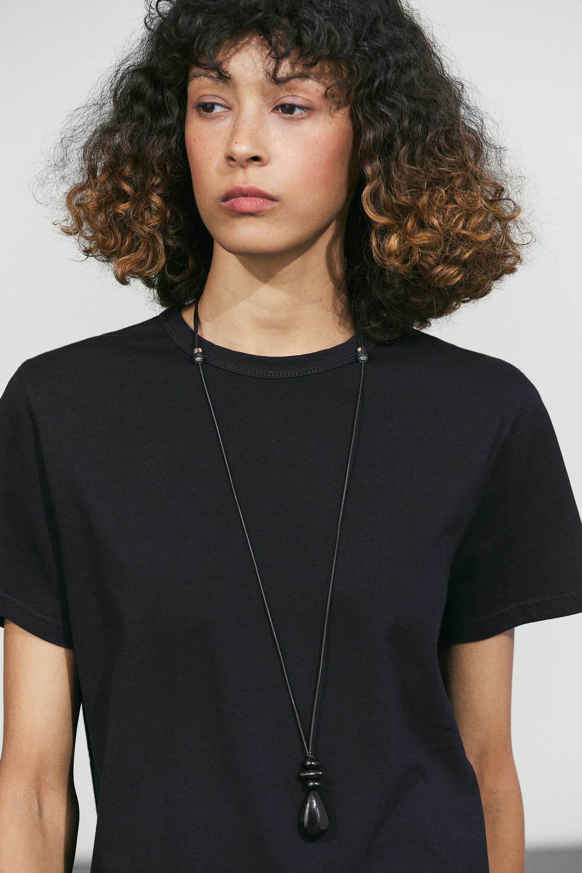 100% cotton short sleeve T-shirt — Navy blue
