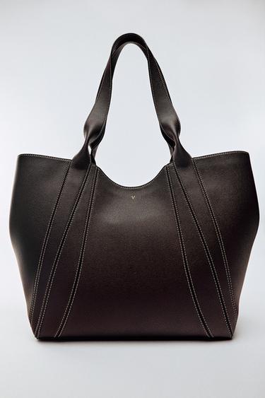 MAXI SHOPPER BAG - Brown by Zara