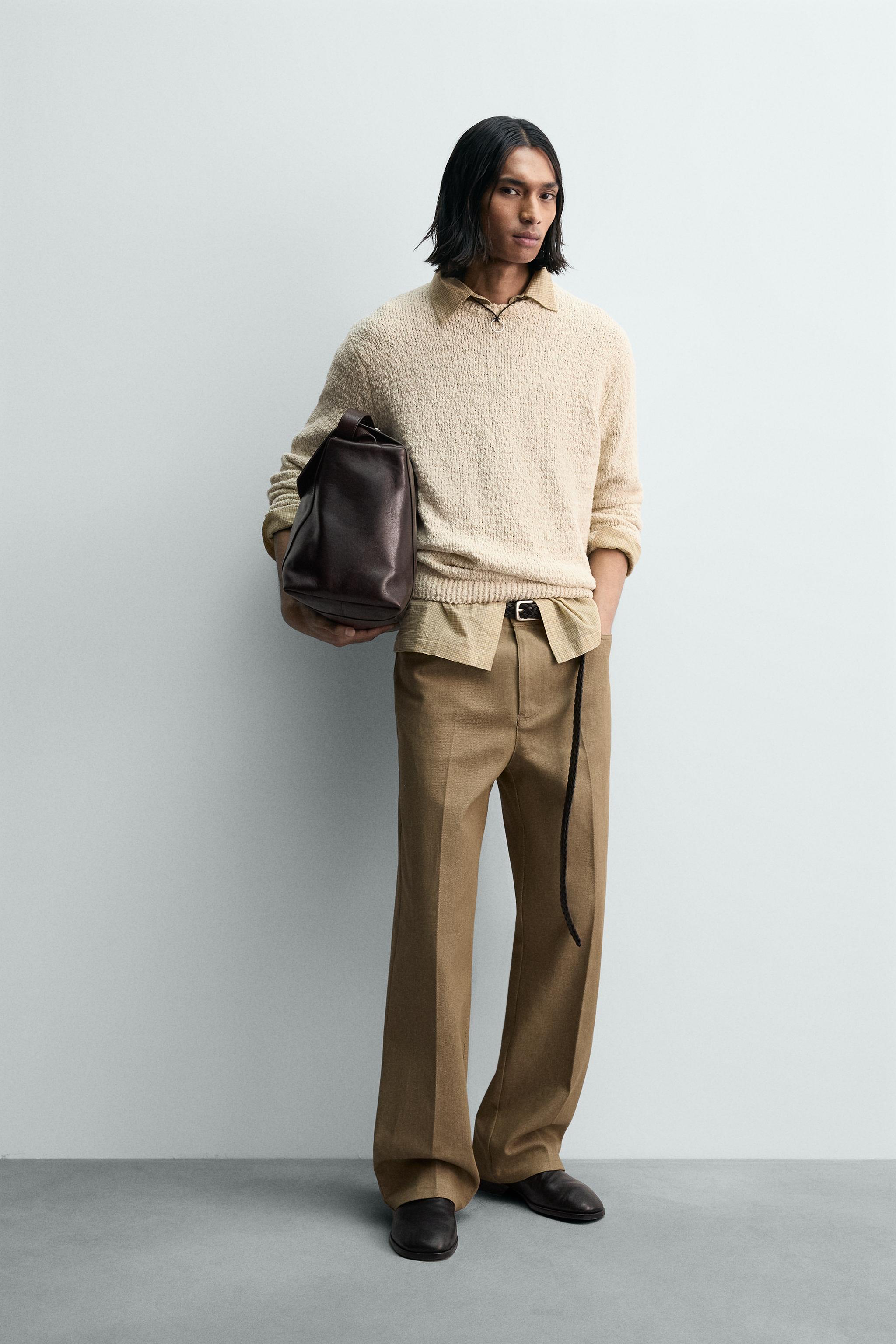 PANTALON STRAIGHT FIT À PASSANTS