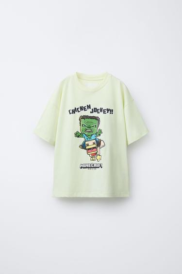 CAMISETA ESTAMPADA MINECRAFT © MOJANG AB. ™ - Verde agua de Zara - Imagen 0