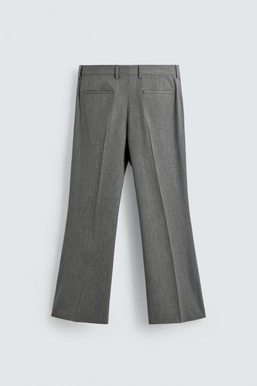 PANTALON DE COSTUME FLARE À RAYURES - Gris de Zara - Image 7