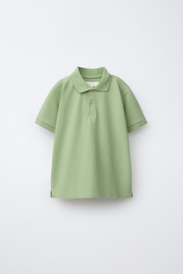 POLO BASIQUE EN PIQUÉ - Vert moyen de Zara