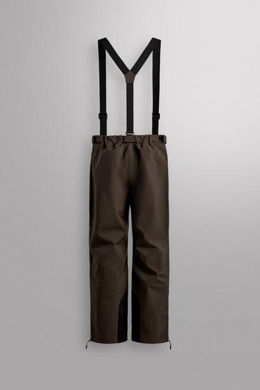 RECCO® WATERPROOF PADDED SKI SHELL TROUSERS - Brown by Zara - Image 8