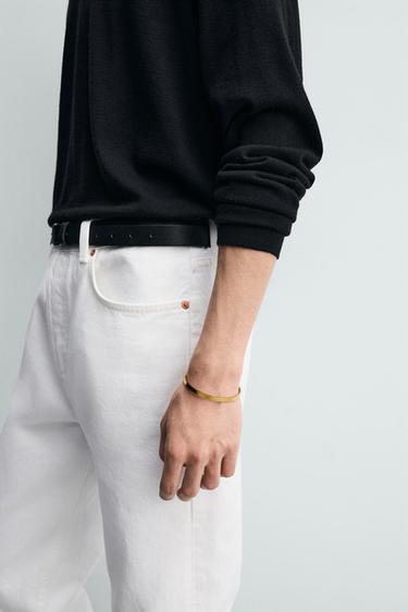 RIGID STAINLESS STEEL BRACELET - Gold by Zara - Image 1